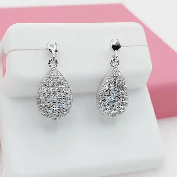 - "925 Sterling Silver Cubic Zirconia Earrings, U19254682 - Picture 2 of 11